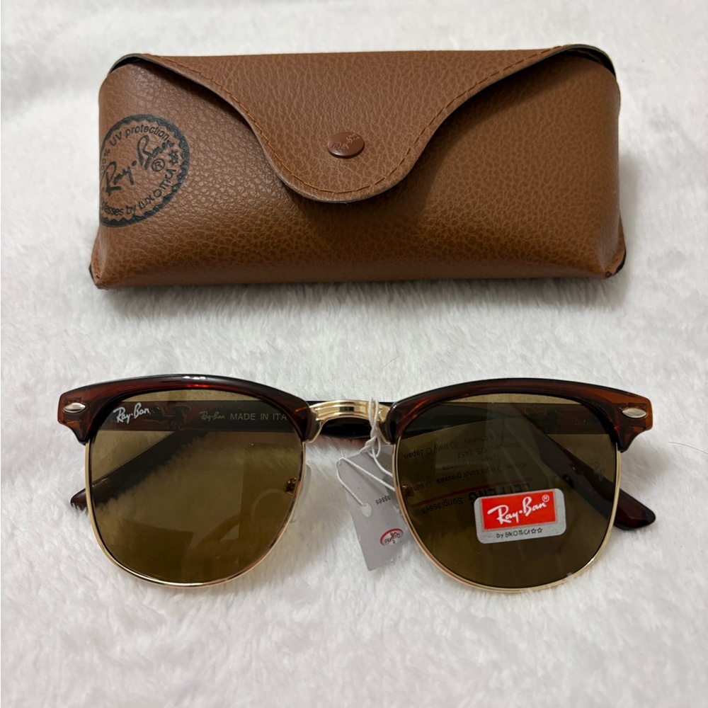 Ray-Ban Tortoise and Gold Sunglasses with Case